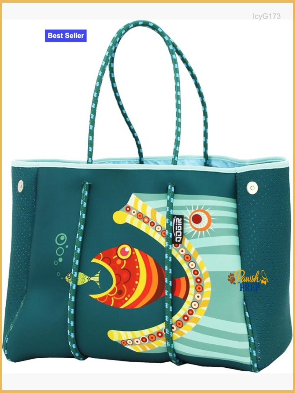 Neoprene Multipurpose Beach Bag Tote with Inner Zipper Pockets X-Large